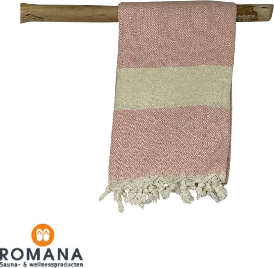 Hamamdoek Diamond Lichtroze 100 x 180 CM Strand Sauna Wellness Vakantie Thuis