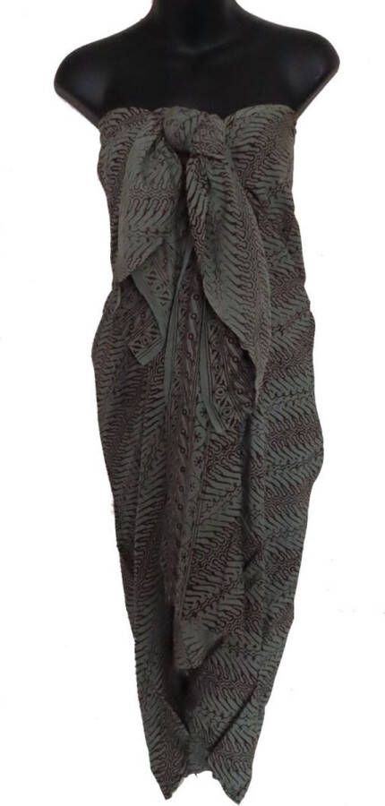 Merkloos Sans marque Hamamdoek pareo sarong omslagdoek wikkeldoek lengte 115 cm breedte 165 cm bloemen kleuren geel paars blauw groen versierd met franjes.