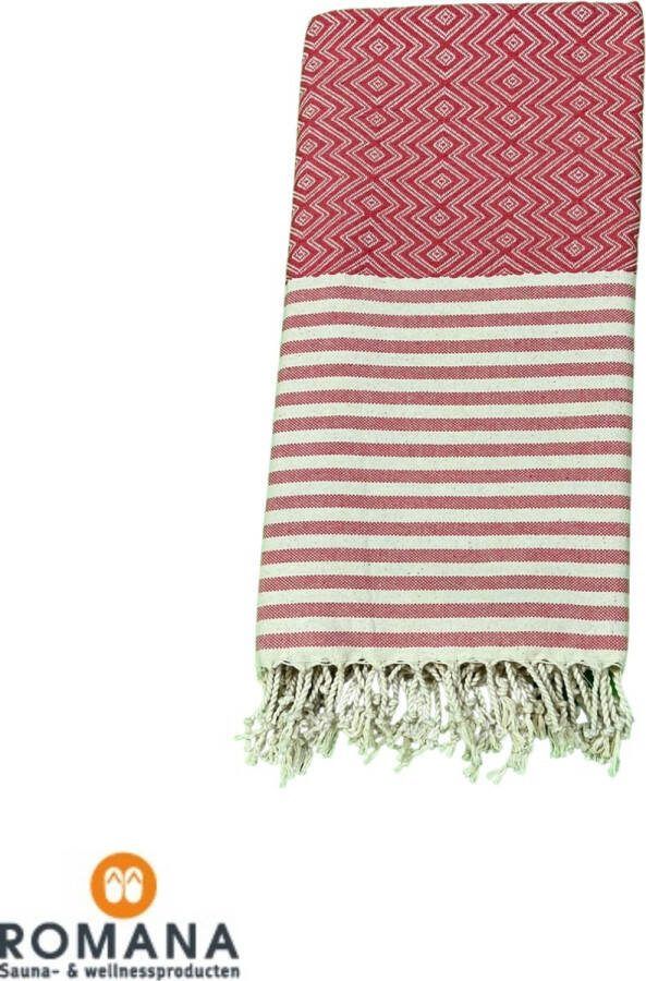 Merkloos Sans marque Hamamdoek | Saron | Zwart Roze | 100 x 180 CM | Strand | Sauna Wellness | Vakantie | Thuis