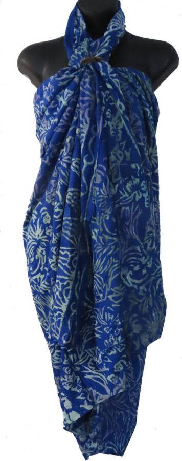 Merkloos Sans marque sarong extra groot sauna doek extra groot pareo xxl sarong xxl hamamdoek picknickkleed strandlaken tafelkleed figuren bloemen patroon lengte 115 cm breedte 220 cm kleuren roze wit dubbel geweven extra kwaliteit.