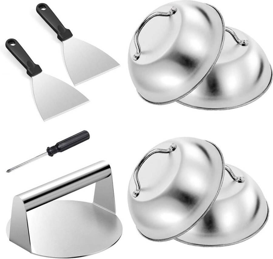 Hamburger Press Kit met Hamburger-smasher en Kaassmeltkoepel BBQ accessoires kit voor Hamburger