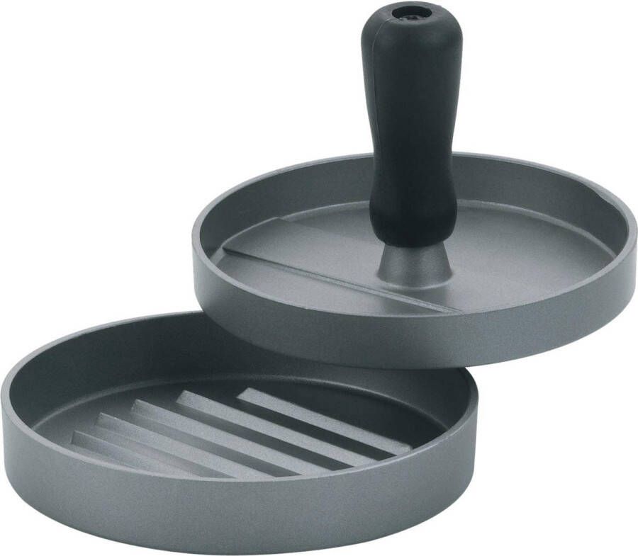 Hamburgerpers gegoten Aluminium antihechtlaag 12 cm diameter