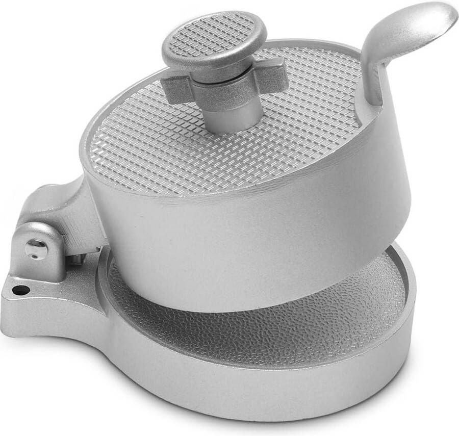 Hamburgerpers van gegoten aluminium 10 cm hamburgerpers met antiaanbaklaag voor eenvoudige bereiding lekkere hamburgers en perfect gevormde patties