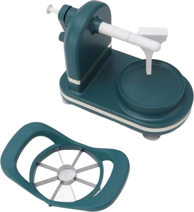 Hand Crank Apple Peeler-Slicer-Corer met Apple Slicer Multifunctionele Keuken Peeler Donkergroen