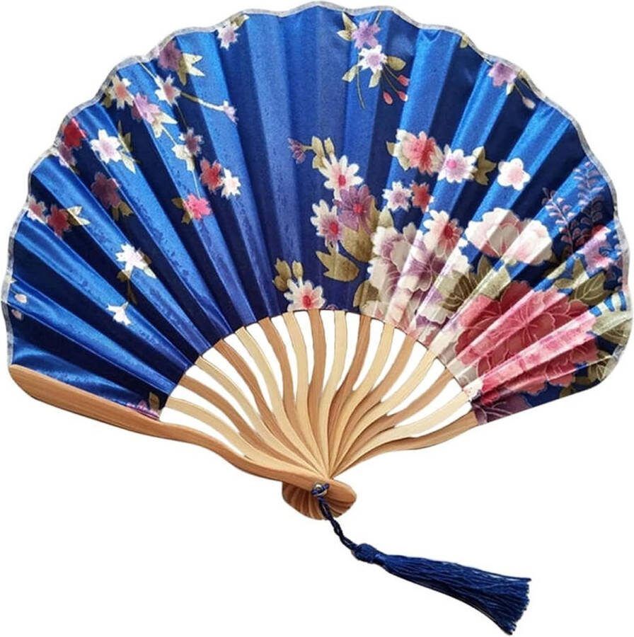Hand Held Fans Ornamenten Patroon Chinese Stijl Zijde Bamboe Opvouwbare Fans Handheld Bruiloft Draagbare Vouwbare Fan D E