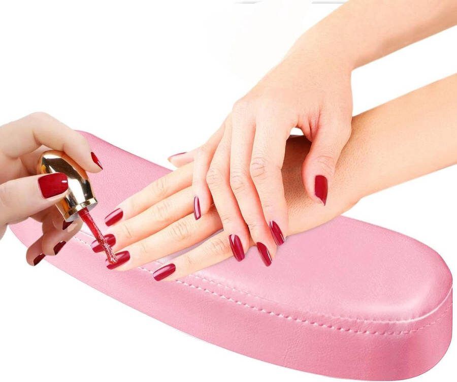 Hand Kussen Manicure Nail Art Zachte Spons Armsteun Roze