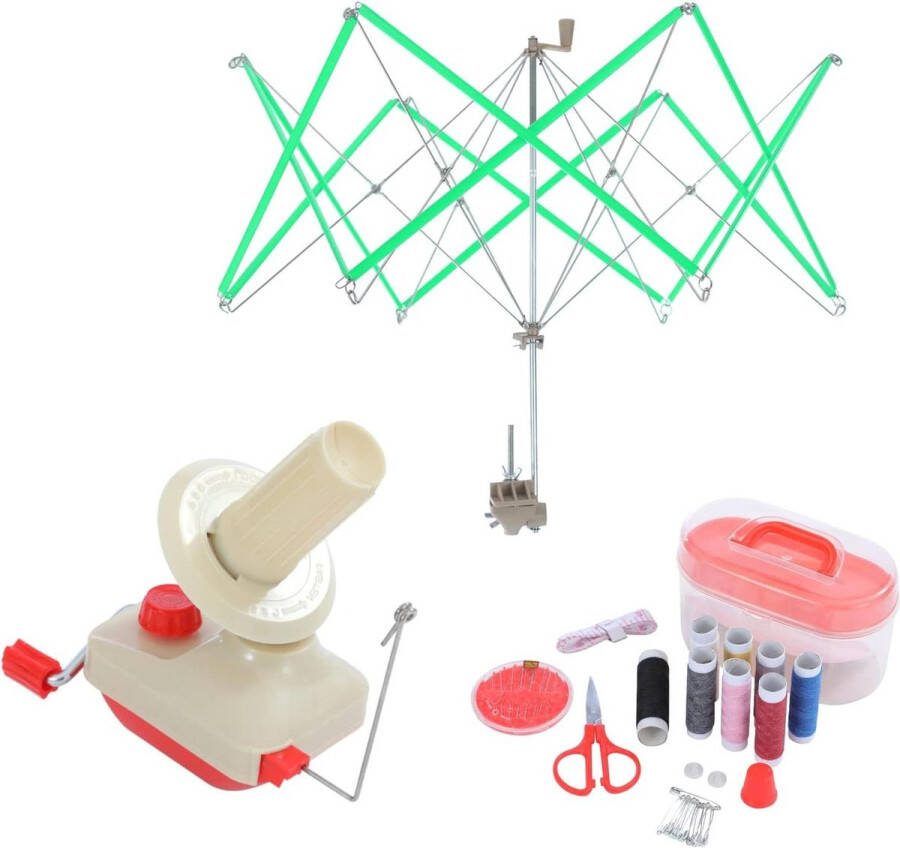 Handbediende Garen Ball Winder en Paraplu Swift voor Naaien Kit Handig Tool voor Wol Garen en Fiber String Winden Yarn winder