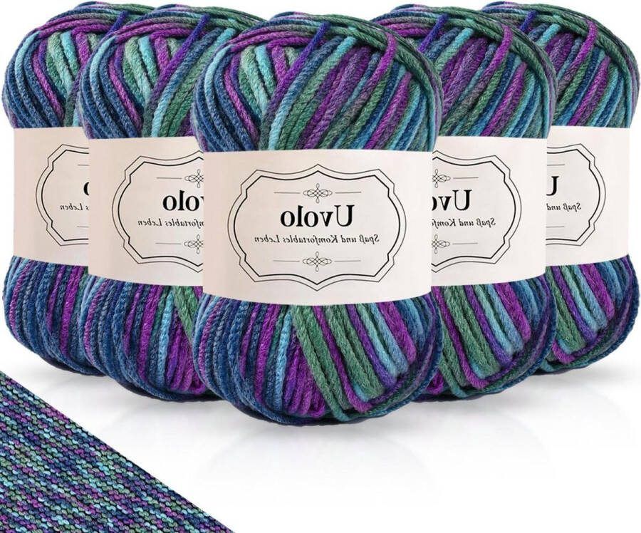 Handbreigaren Kleurverloop 250 g set 100% acrylgaren 40+ kleuren Haakgaren Kleurrijk Regenboog Meerkleurig Garen Breien Haken Knutselen 22 paars Blauw Groen
