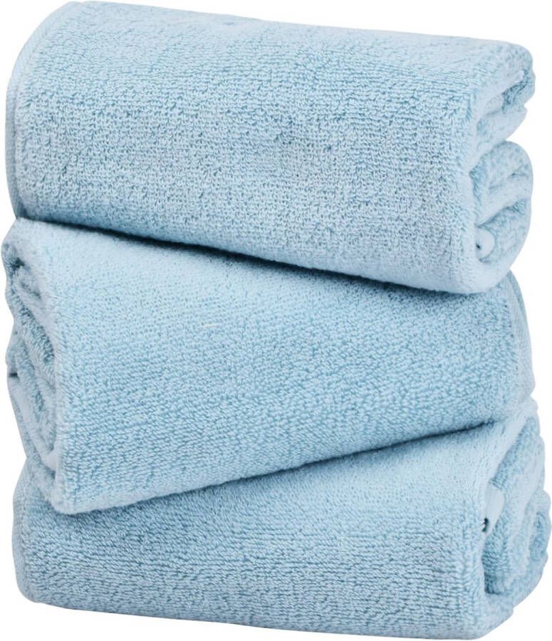 Handdoeken voor de badkamer handdoekenset van katoen grijze theedoeken groot formaat 74 x 34 cm absorberend duurzaam ideaal voor reizen sport