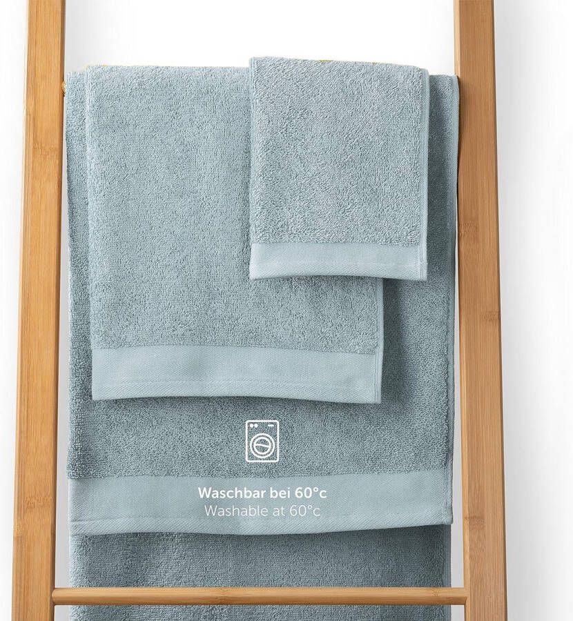 Handdoekenset 2 badhanddoeken 70x140 zacht en absorberend 100% katoen Oeko-Tex 100 gecertificeerd lichtblauw