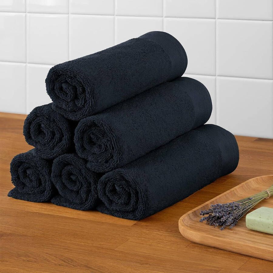 Handdoekenset 2 badhanddoeken 70x140 zacht en absorberend 100% katoen Oeko-Tex 100 gecertificeerd donkerblauw