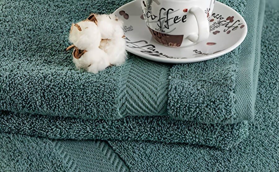 Handdoekenset bleekbestendig badhanddoeken 70 140 en handdoeken 50 100% natuurlijk Turks katoen 500+g m² 2 gezichtsdoeken 50 100 cm groen