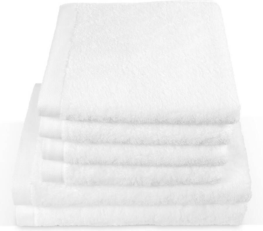 Handdoekenset premium kwaliteit 100% katoen 4 handdoeken 50x100 cm 2 douchelakens 70 x 140 cm (wit)