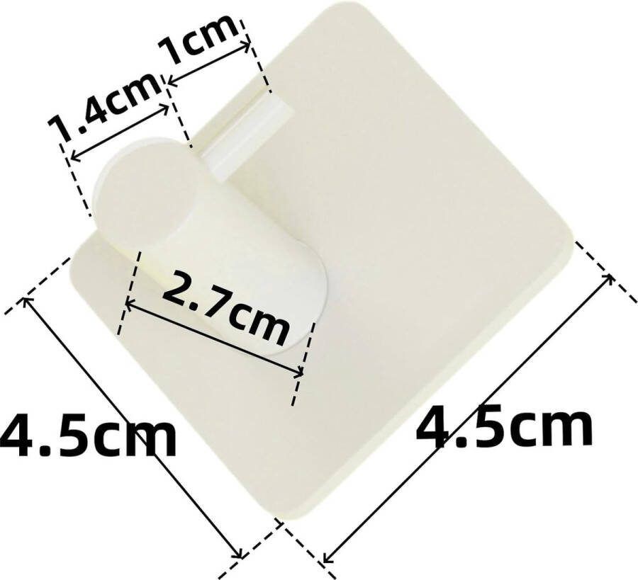 Handdoekhaken zonder boren 6 stuks zelfklevend wandhaken deurhaken badkamerhaken kleefhaken mat ideaal voor badkamer toilet keuken (wit)