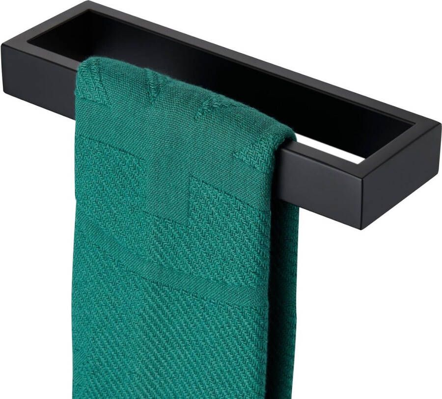 Handdoekhouder Handdoekstang Zelfklevend Handdoekenrek Mat Zwart Handdoekrek Badkamer Handdoekenrek Badkamerrek