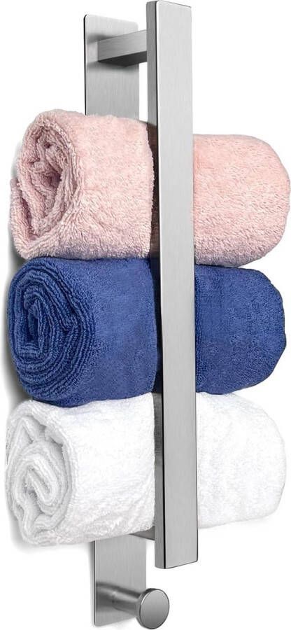 Handdoekrek zonder boren handdoekrek Badkamer handdoekstang Handdoekenrek Keuken Handdoekenrek Badkamer of Keuken Handdoekrek zonder boren badkamer Handdoekhouders Handdoekenrek Badkameraccesoires Zelfklevend Handdoekhouder