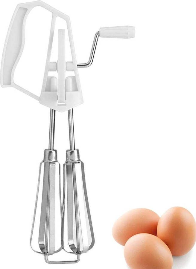 Handeierklopper roestvrij staal handmixer garde eierklopper om te roeren mechanische handmixer voor slagroom en taartbakken kookgereedschap