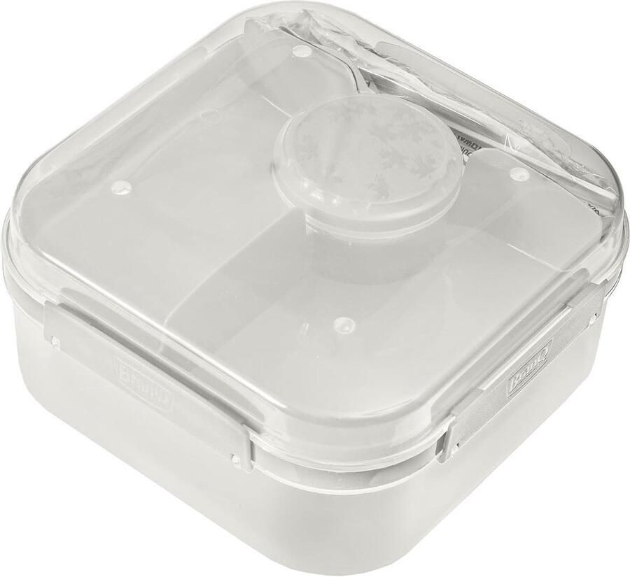 Handige 1.6L Lunchbox Met Bestek En Sauscontainer BPA-vrij Ideaal Voor Salades En Snacks