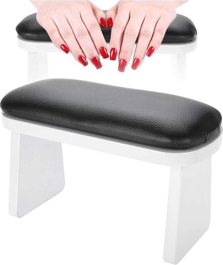 Handkussen voor manicure Zacht Nail Art Handsteun Kussen Armsteun Manicuresalon Zwart 30 * 15 * 15cm