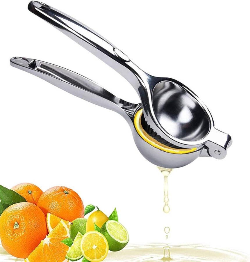 Handleiding Citrus Fruit Juicer Hand Held Zinklegering Handmatige Citruspers voor Sap van Citroenen en Limoenen Zilver