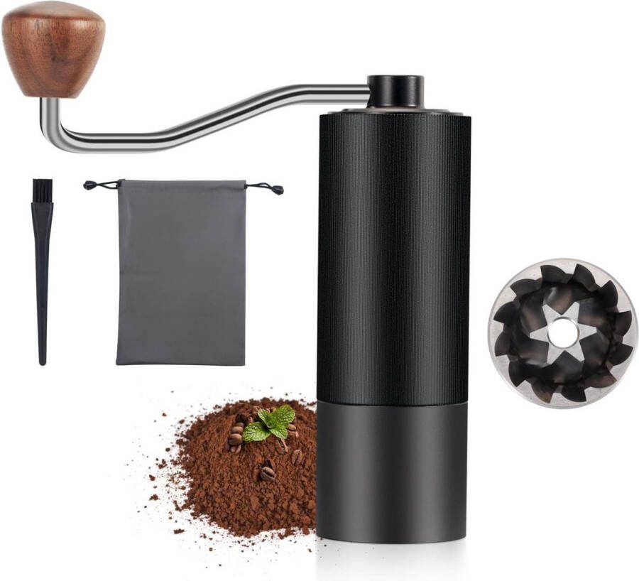 Handleiding Travel Coffee Bean Grinder Burr Koffiemolen met CNC Roestvrij Staal Conische Bram Hand Held Verstelbare Instelling 20g Capaciteit Draagbare Molen voor Sneller Slijpen Hogere Efficiëntie Espresso naar_keuze
