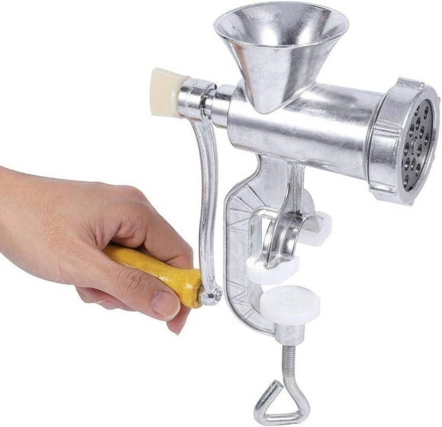 Handmatige Aluminium Legering Grinder Handmatig Bediende Vleesmolen Runderworst Hakmolen Keukentafel Thuis Vlees Chopper Tool Vleesmolen