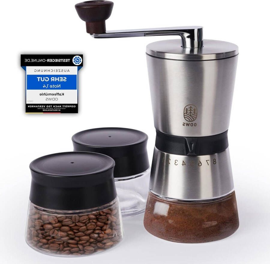 Handmatige koffiemolen keramisch maalwerk 80 g volume 8 maalgraden handmolen koffiemolen