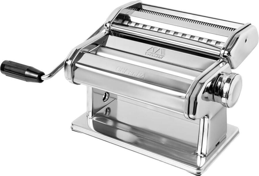 Handmatige pastamachine Marcato Atlas 180 Classic voor deegbladen verchroomd staal zilver pasta roller