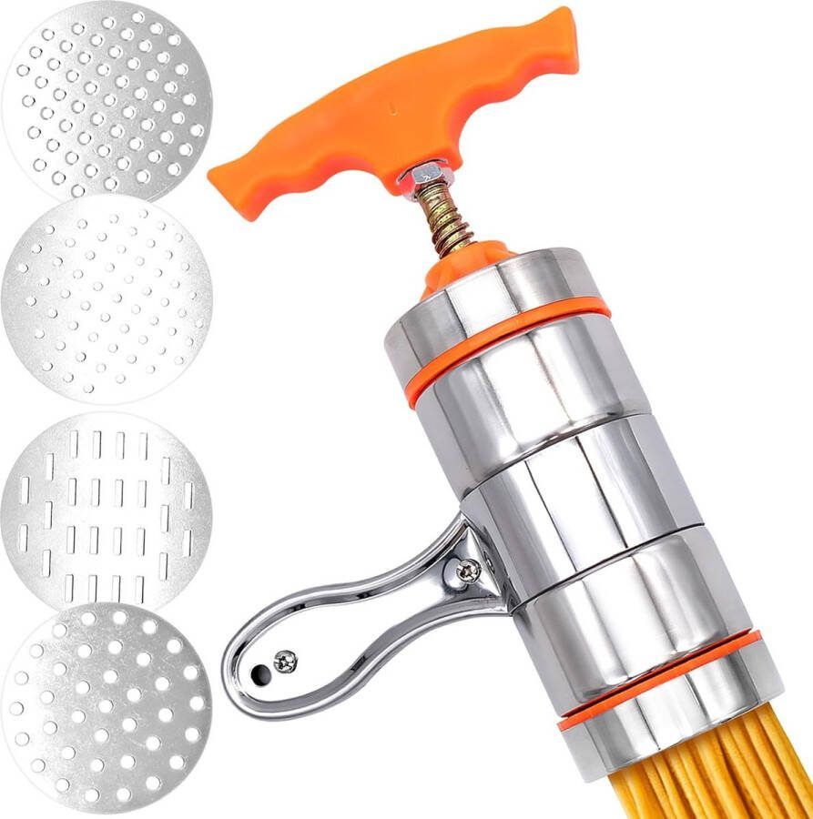 Handmatige pastamachine minipastamachine draagbaar met 4 vormen voor huishoudens restaurants pastawinkels