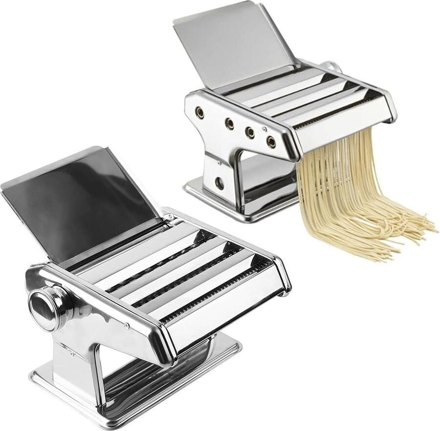 Handmatige Pastamachine Roestvrij Staal Dikte-instellingen Verse Spaghetti-noedels Lasagne