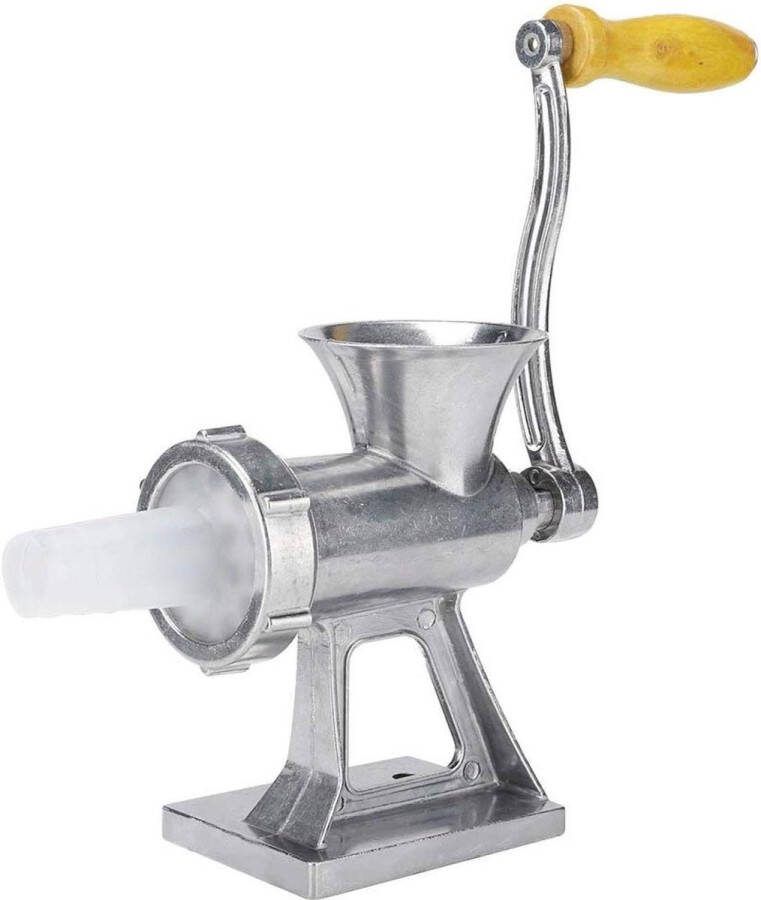 Handmatige Slijpmachine voor Vlees Handslinger Gehaktmolen en Worstvulapparaat Huishoudelijke Keuken Groente Peper Mincer Metal Rotary Meat Grinder Slicer voor Restaurants en Slagerijen Gehaktmolen