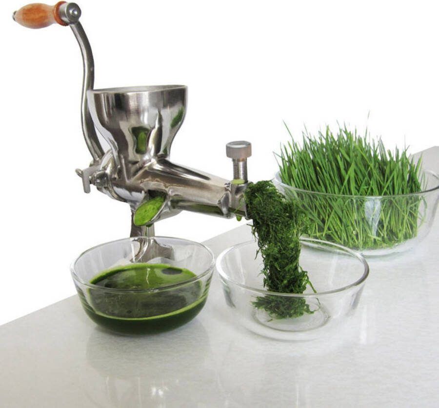 Merkloos Sans marque Handmatige tarwegras juicer | slowjuicer (rvs) + kweekset