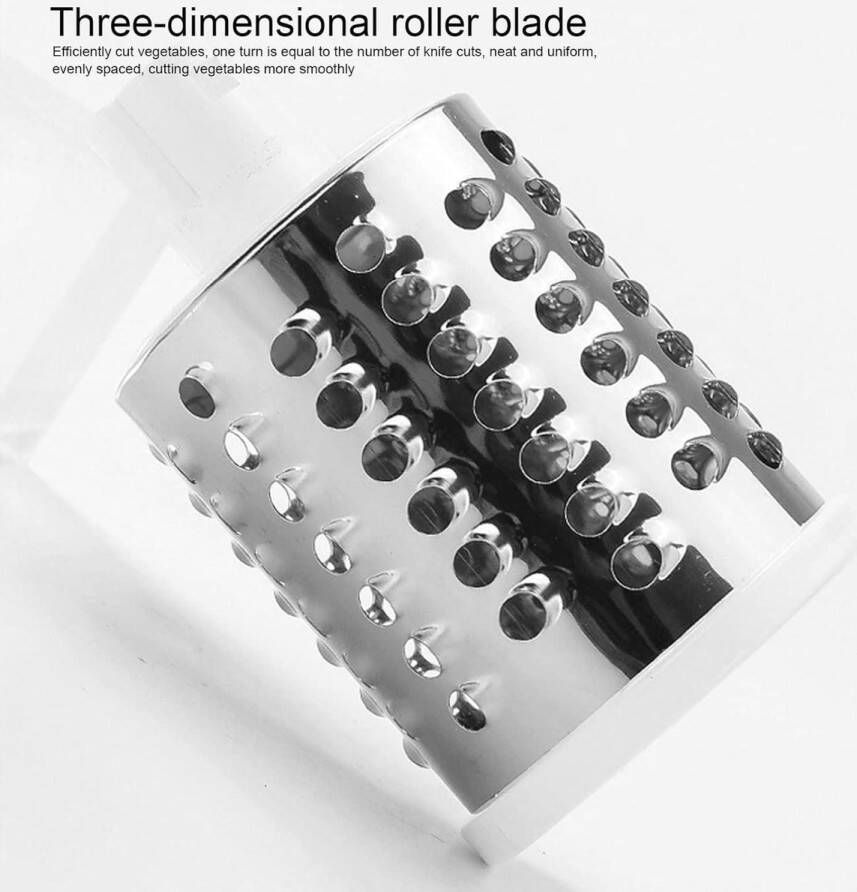 Handmatige Voedselrasp Groentesnijder Roller Type Shredder Draaibare Chopper Komkommer Shredder Keukenmachine Thuis Keuken Snijgereedschap met Handvat Groente Multifunctioneel Keukenapparaat