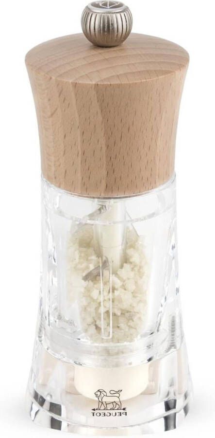 Handmatige zoutmolen keramische molen nat zout natuur 14 cm hout acryl