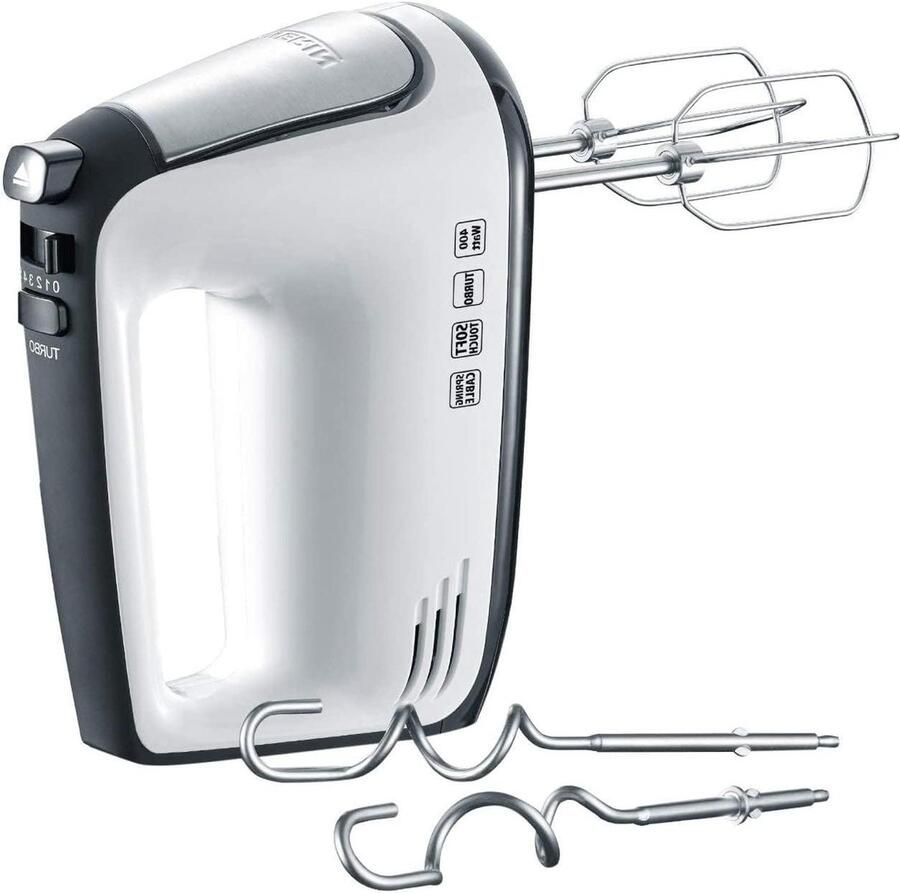 Handmixer met Spiraalkabel 400 W Wit Zwart