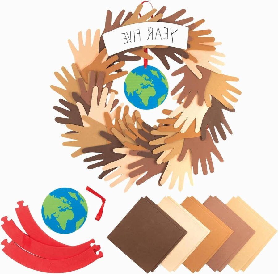 Handprint Wreath Class Pack Kit Knutselpakketten voor kinderen School Crafts