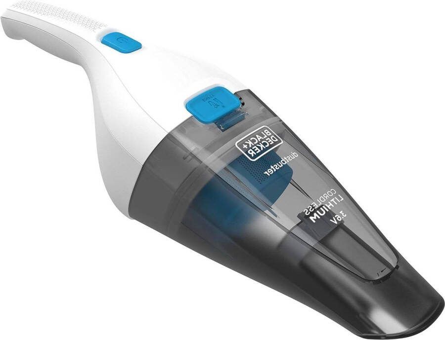Handstofzuiger 36 V Lithium Zonder Stofzak Draadloos Oplaadkabel Inclusief NVC115JL-QW Wit-Blauw 325 ml handstofzuiger