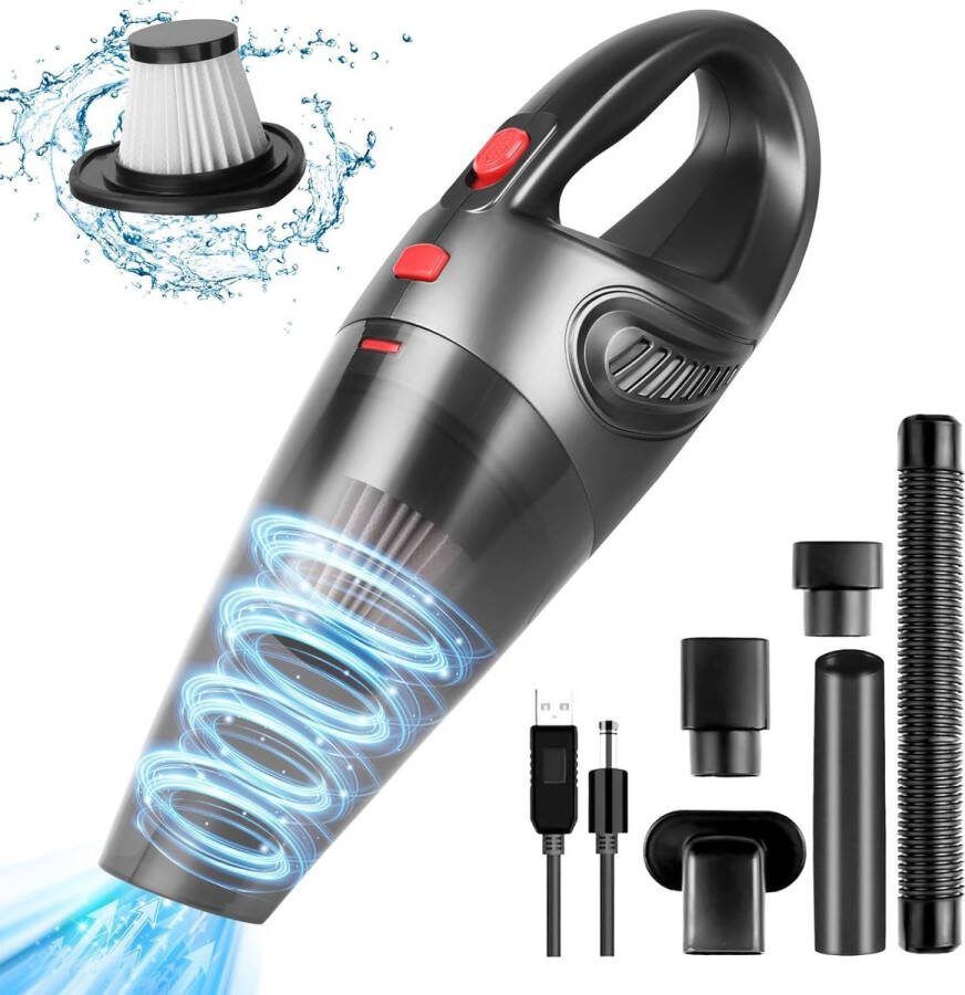 Handstofzuiger 8500PA Krachtige Stofzuigers 120W Auto Stofzuiger Draagbare stofzuiger Draadloze Stofzuiger met USB Oplaadbare Stofzuiger Nat Droog Voor Thuis Kantoor Auto