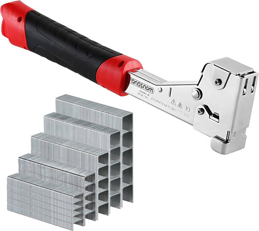 Handtacker Hamertacker Nietjes Stevig Roestvrij Staal Nietmachine T50 Niet Pistool Gereedschap 6 8 10 12 of 14 mm