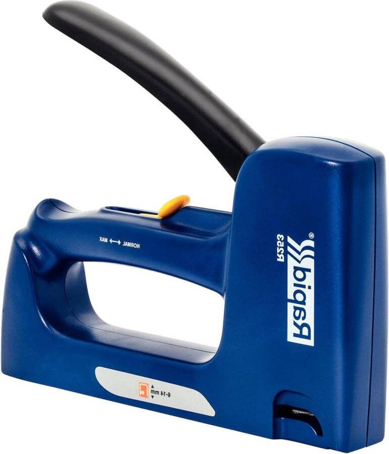Handtacker R253 Nietpistool voor Hout en Stof Licht 2-Staps instelbare Slagkracht Nieten Type 53 6-14mm Blauw