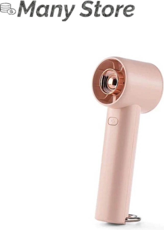 Handventilator Draagbare Mini Ventilator Oplaadbaar Festival Waaier Verkoeling Roze