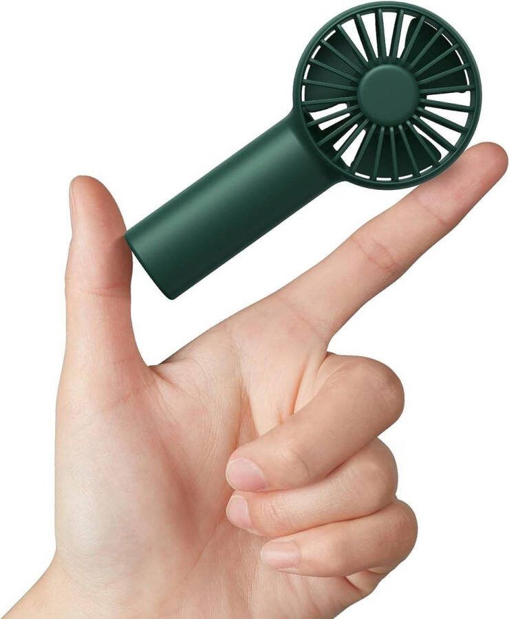 Handventilator op batterijen 2000 mAh USB-aangedreven 3 snelheden stille werking oplaadbaar