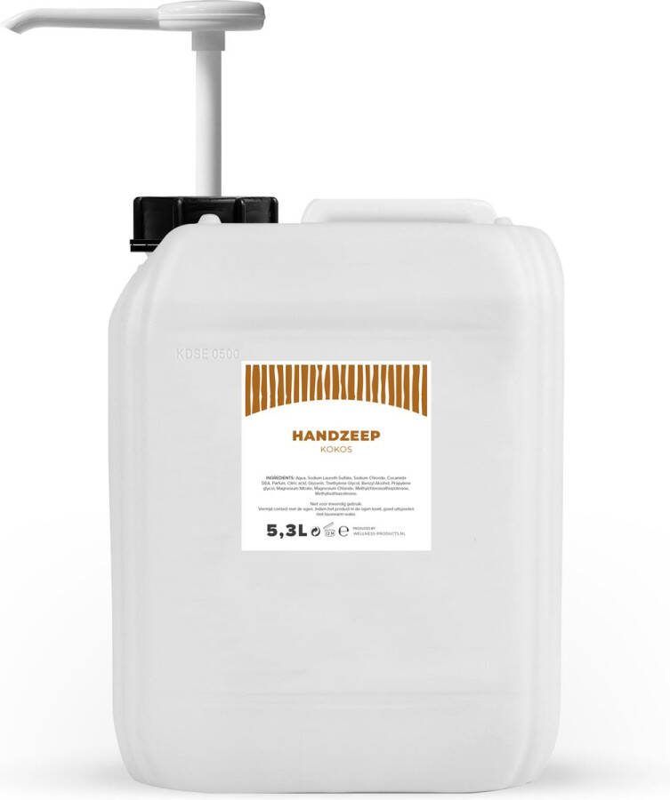 Handzeep Kokos Transparant 5 3 Liter Met Pomp Jerrycan Navulling Q1