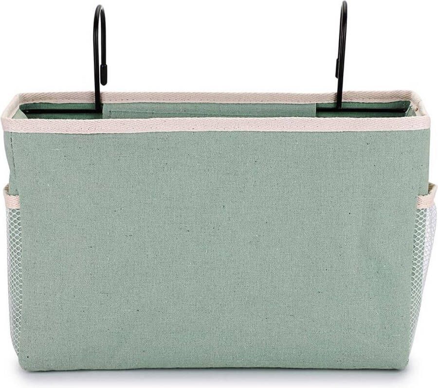 Hangend opbergidee langs het bed zakje studentenkamer organizer caddy bureau voor home office school slaapzaal stapelbed (groen)