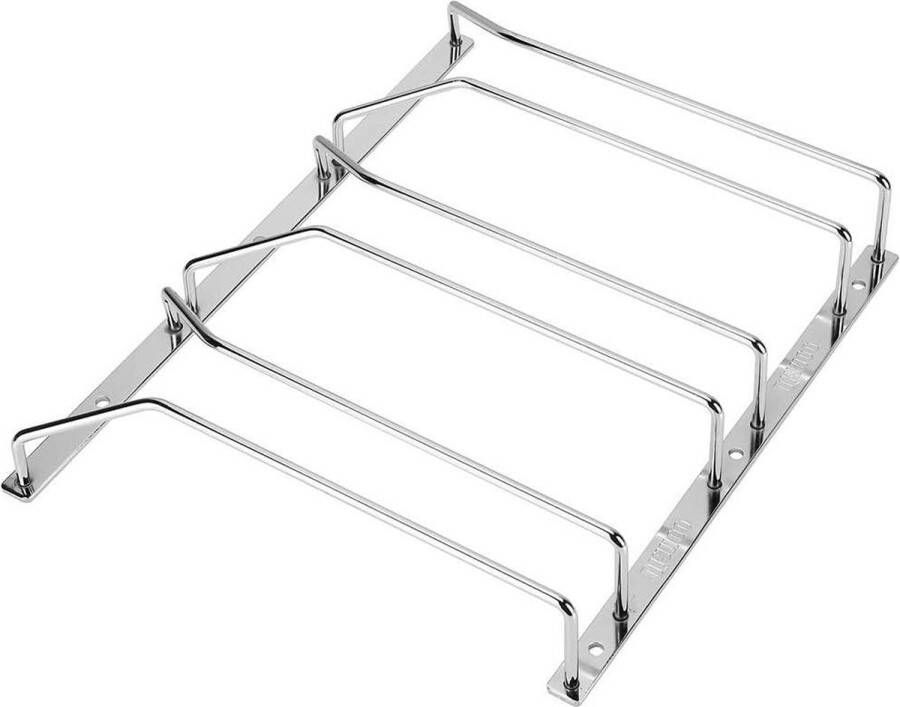 Hangend wijnglazenrek van draad verchroomd 24 cm 3 rijen