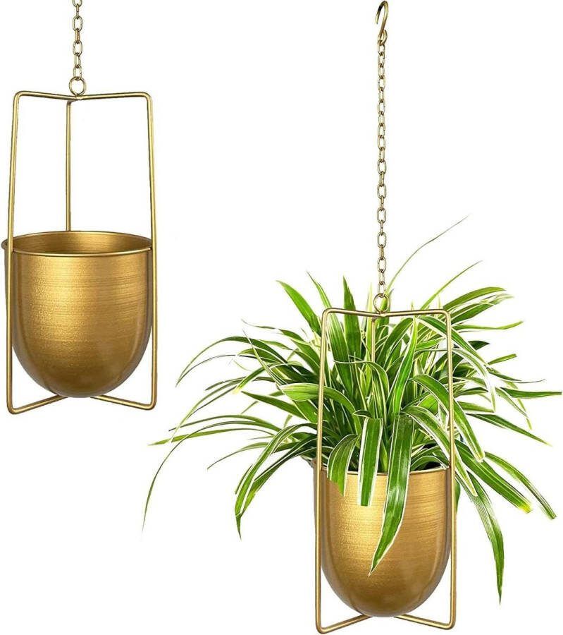 Hangende bloempot-hanger metaal bolo vetplanten binnen buiten goud Flower Hanger