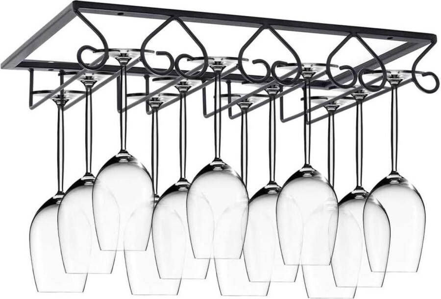Hangende glashouder duurzame metalen wijnglashouder 4 schroeven bar wijnkast keuken 4 slots