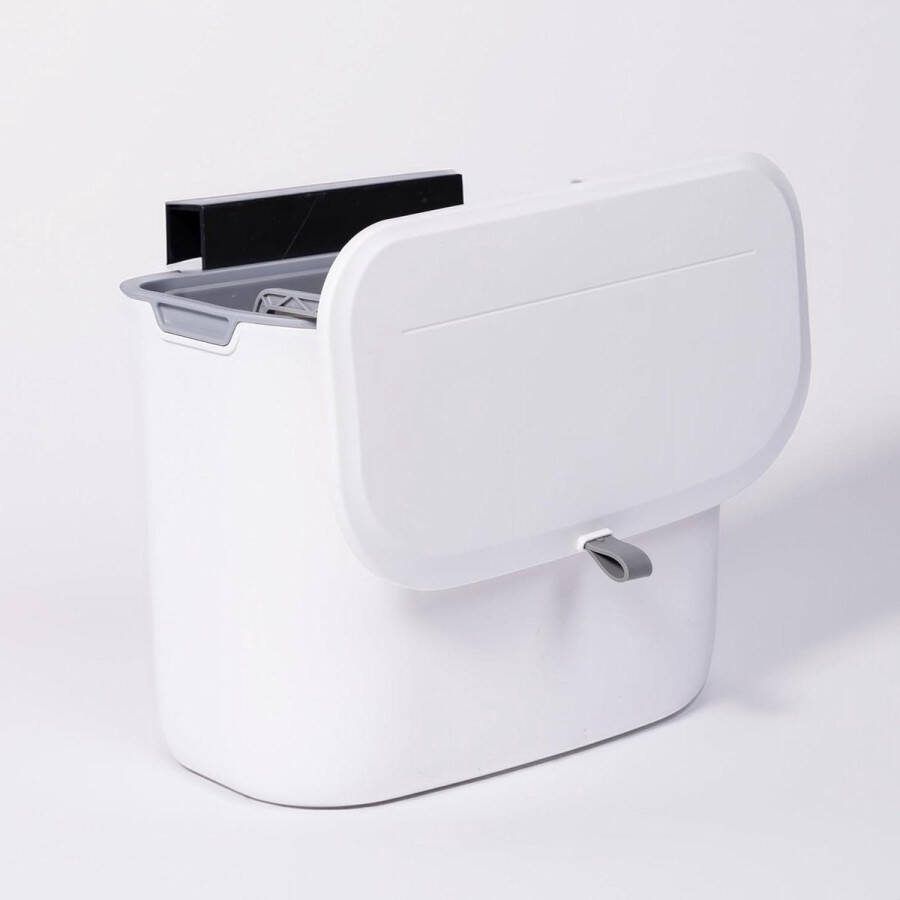 Hangende Prullenbak Stacaravan Badkamer 7L Vuilnisbak Compostbak voor Keuken Kantoor BEELINEX – Op Kastdeur zonder Boren vegetable waste bin