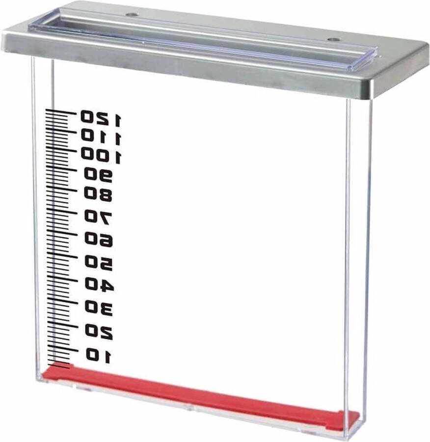 Hangende regenmeter neerslagmeter voor weerstation in grijs voor tuin balkon terras PS materiaal 215 x 9 x 20 cm