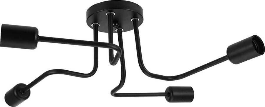 Hangende Retro Spinnenlamp met 4 Lampen Industriële Kroonluchter voor Slaapkamer Woonkamer E27 110-240V Lamphouder voor Eetkamer Bar Cafetaria